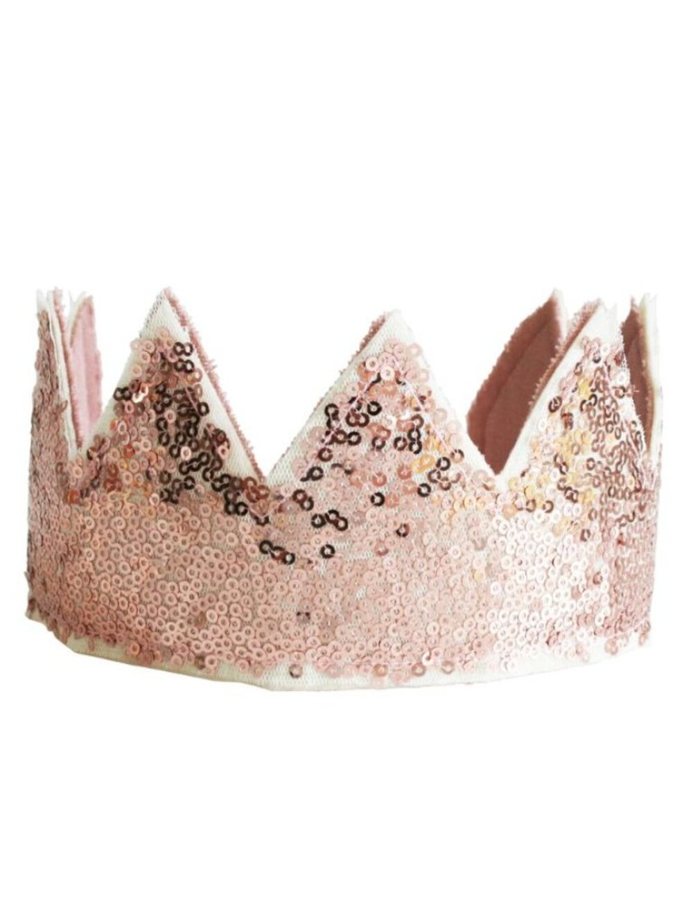 Alimrose Sequin Sparkle Crown - Rose Gold